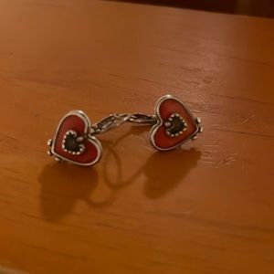 Brighton Heart Earnings Pink Accents Look For Matching Bracelet